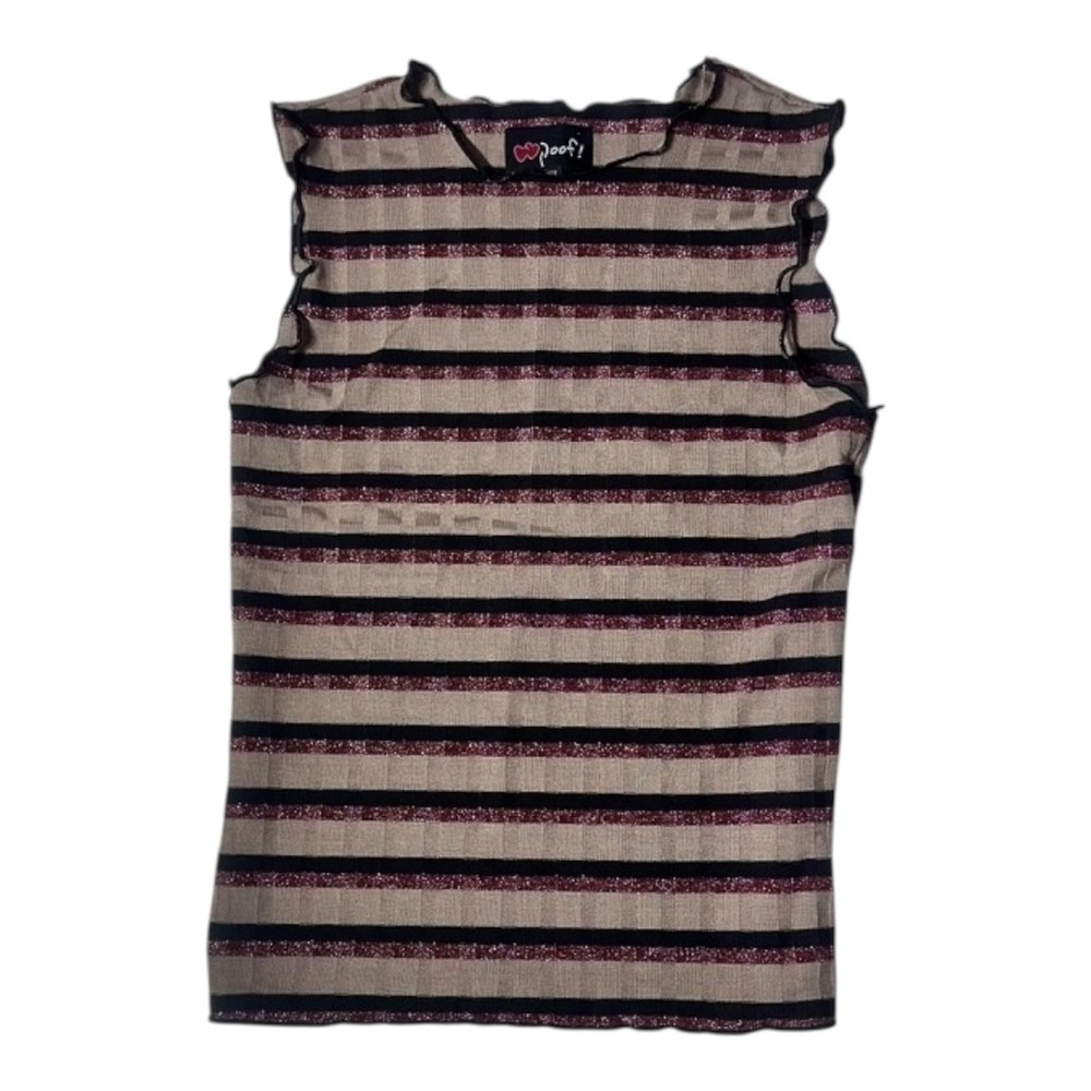 NWT Poof Striped Muscle Tank Size Large